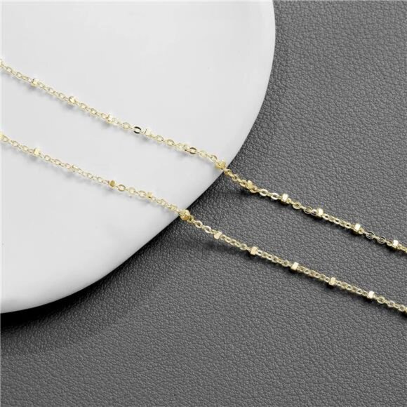 Anklet for Women 14K Gold Plated Ankle Bracelets Silver Anklet Waterproof Pearl - Picture 4 of 7